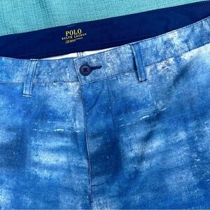 Polo Ralph Lauren Swim Trunks Mens 42 Blue Big Board Shorts Beach Pool Summer